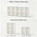 10-Cube Storage Closet Organizer with Curtain, DIY Modular Clothes Wardrobe Cabinet, Freestanding Metal Frame Shelving Unit for Bedroom Clothes Storage, 61.1"H x 30.8"W x 10.9"D, White