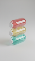 Clear PET Beverage Bottle Set with Leak-Proof Lids