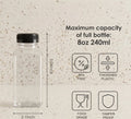 56pcs 8 Ounce Clear PET Plastic Bottles with Tamper-Evident Caps, Food Grade Reusable Drink Storage Containers for Juicing, Smoothies, Iced Tea, Milk and Daily Beverages